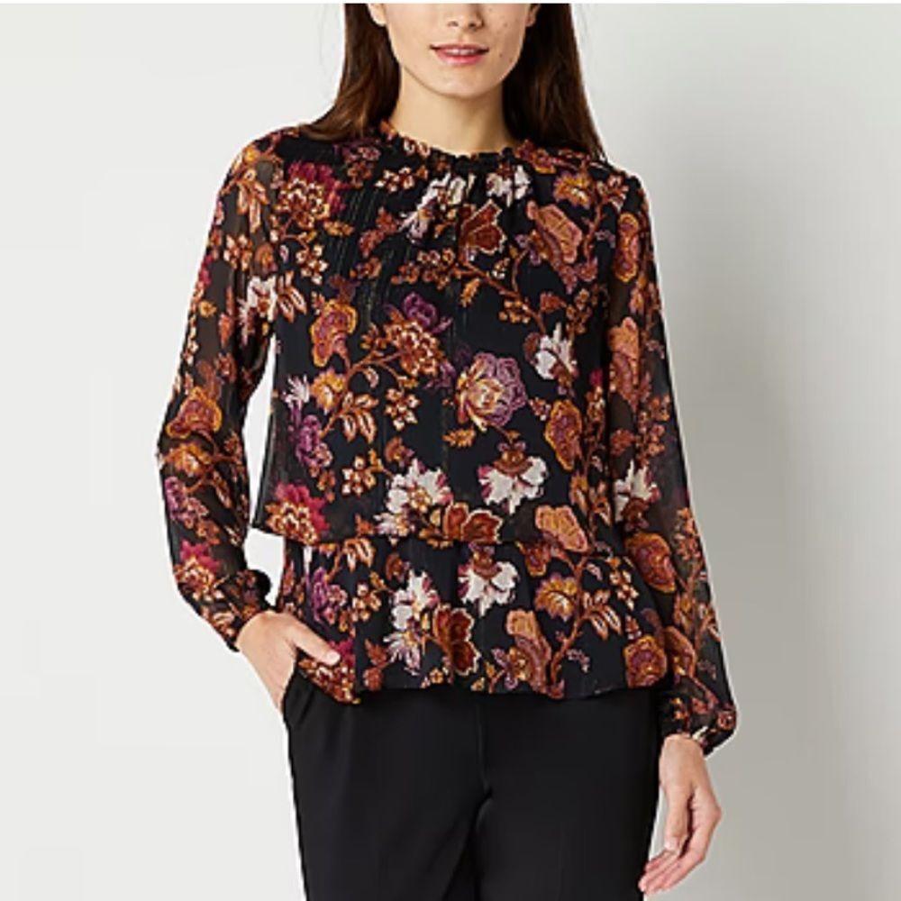 NWT Nine West floral blouse Size S